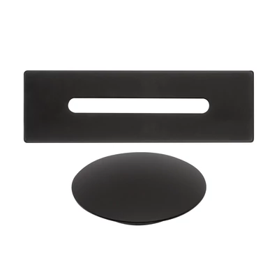 Set c|| capac preaplin și scurgere din oțel pentru cadă freestanding, black