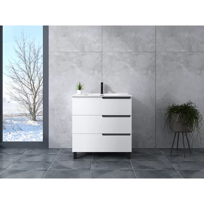 Torino || White Dulap de baie cu lavoar 60cm
