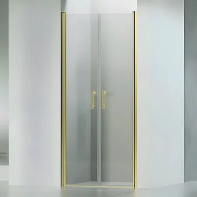 Westy || Gold 80 ușă de duș batantă cu două canaturi, 195cm, 6mm
