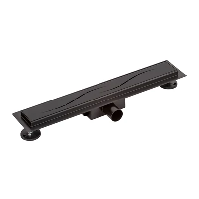 Burela || negru mat scurgere de duș liniară, 60 cm