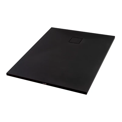 Cagliari || Black 80x100x2,6 cm tăviță de duș pătrată, SMC, cu sifon inclus