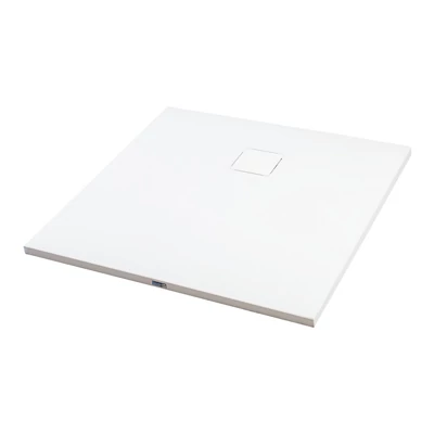 Cagliari || White 80x80x2,6 cm tăviță de duș pătrată, SMC, cu sifon inclus