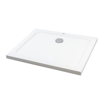 Coria || 80x120x5 cm tăviță de duș pătrată, dreptunghiulară, acrilică, cu sifon inclus