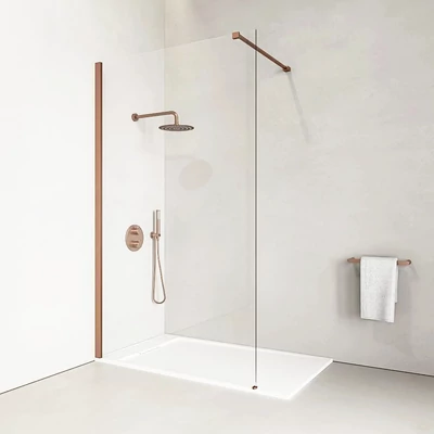 Walk-in || Rose Gold Perete de duș 80, 200cm, 8mm