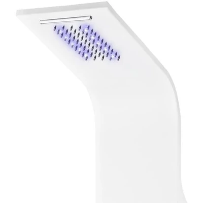 Verona White Panel de duș, oțel inoxidabil