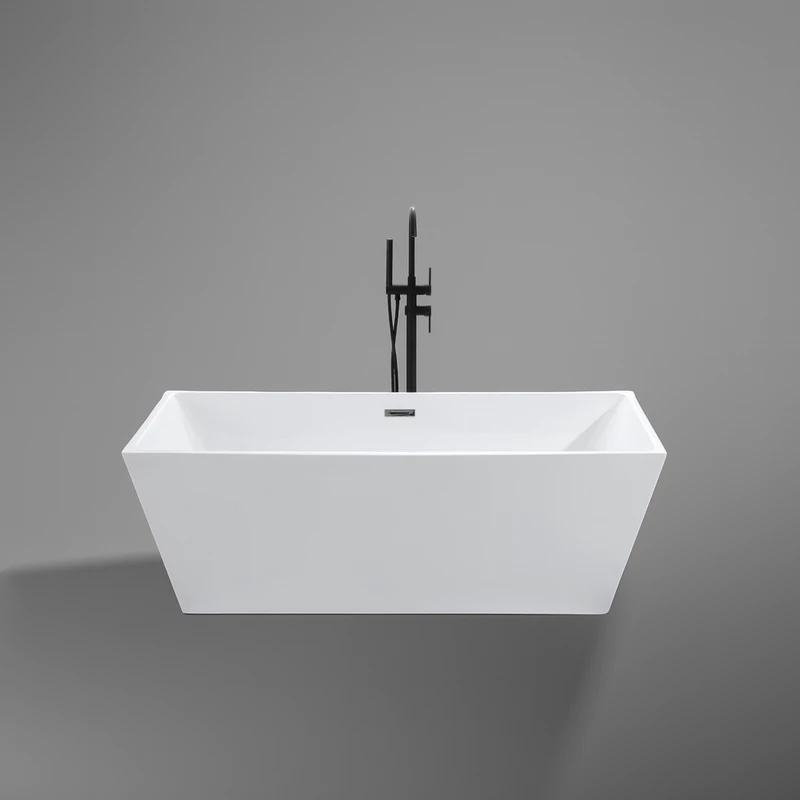 CUBE || Cadă de baie freestanding, alb, 170x75x58 cm