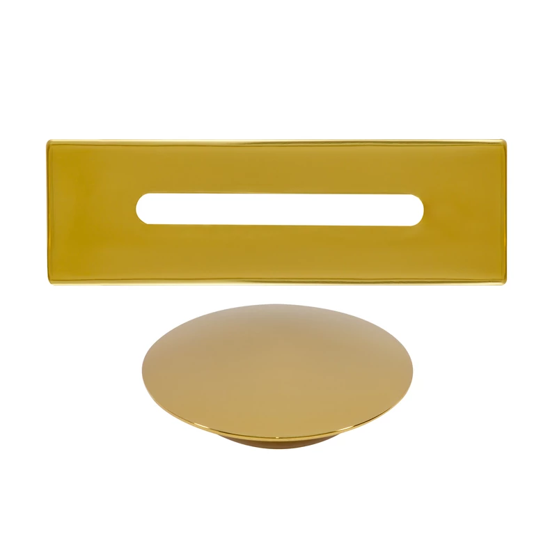 Capac de preaplin și capac de scurgere pentru cadă freestanding, gold