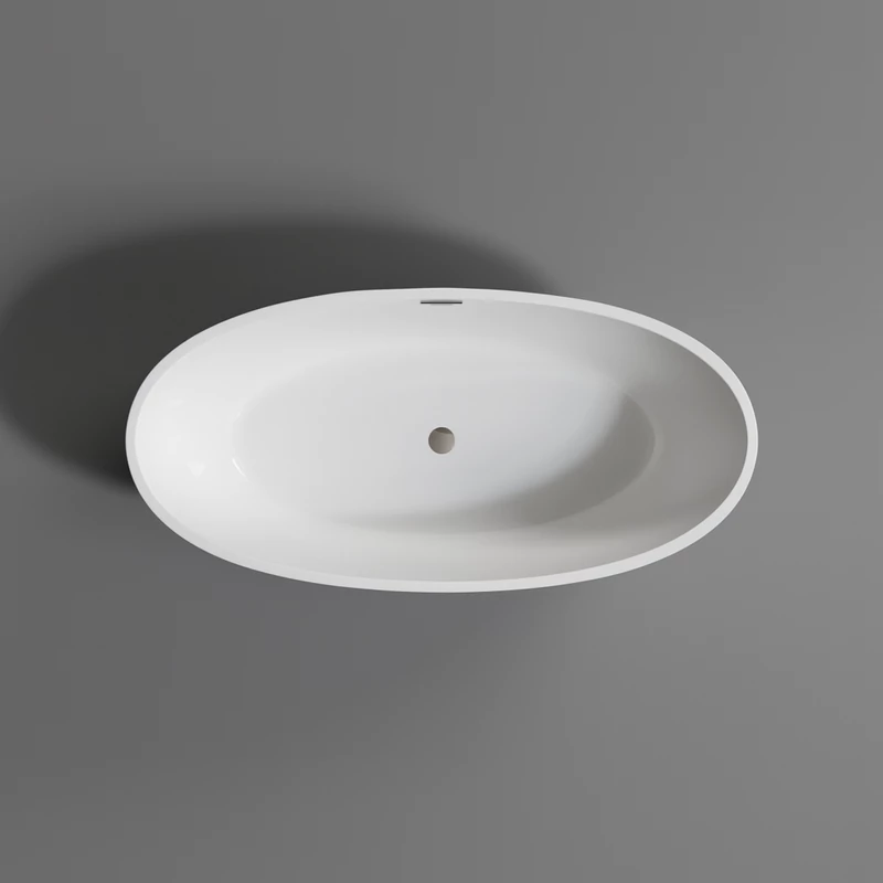 OVAL || Cadă de baie freestanding, alb, 170x80x58 cm