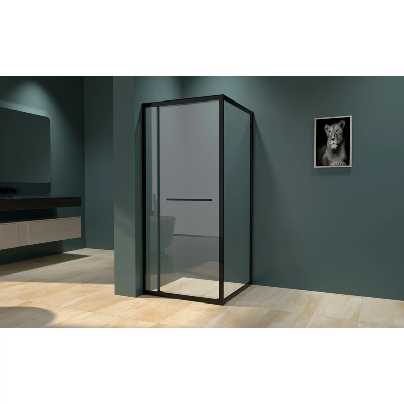 Firenze || Cabină de duș Black 6mm 70cm