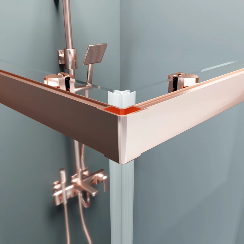 Motril || Rose Gold Cabină de duș 80x80, 190cm, 6mm NANO