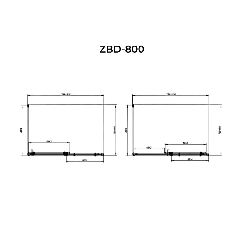 Milano || Duo Cabină de duș 80x120,, 195cm, 8mm