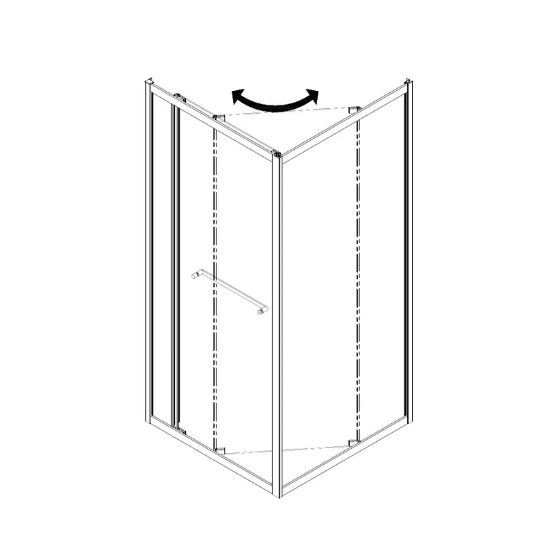 Firenze Cabină de duș Gold 6mm 80cm