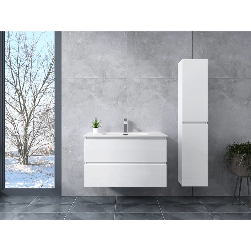 Burgundia || White dulap de baie