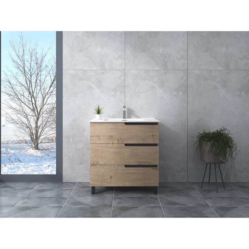 Torino || Sonoma Dulap de baie cu lavoar 60cm