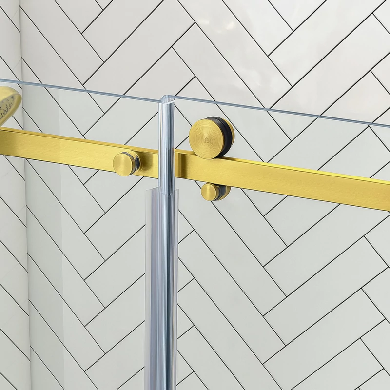 Milano || Gold ușă de duș glisantă, 120x195cm, 8mm