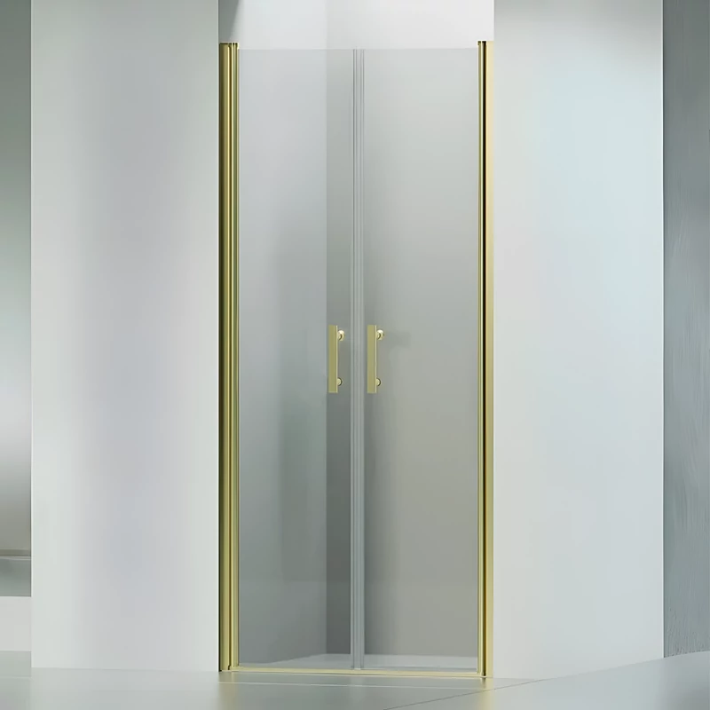 Westy || Gold 80 ușă de duș batantă cu două canaturi, 195cm, 6mm