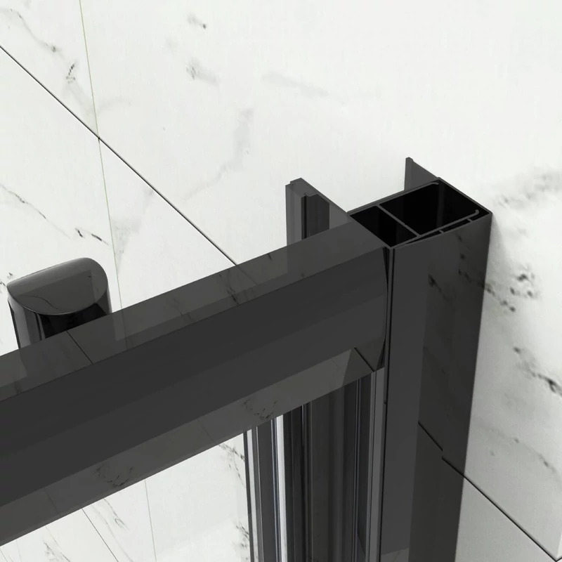 Elche || 120 Negru Ușă de duș, 190cm, 6mm