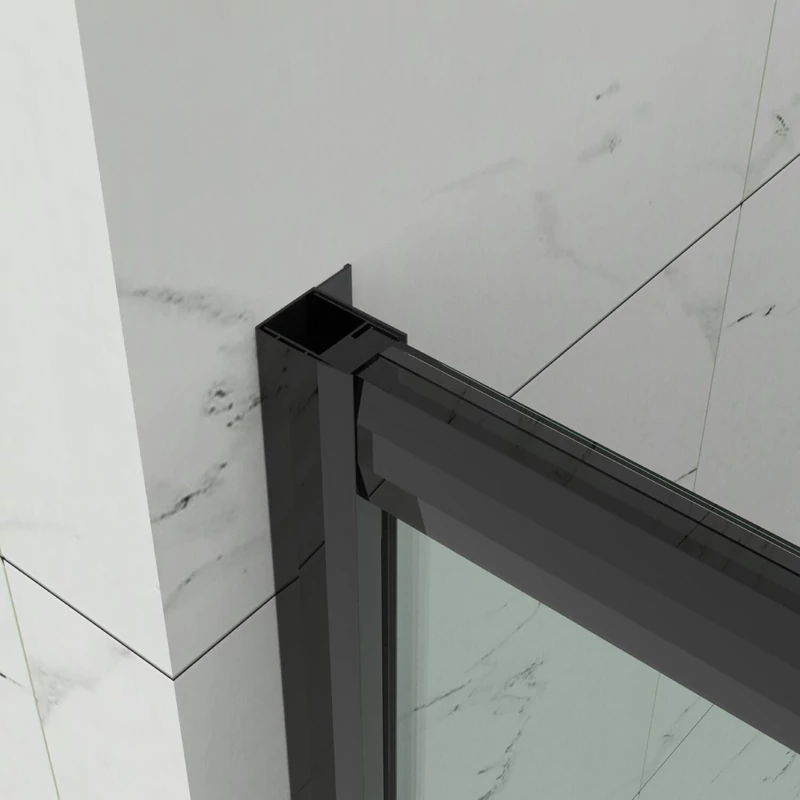 Elche || 120 Negru Ușă de duș, 190cm, 6mm