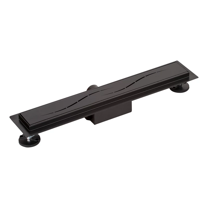 Burela || negru mat scurgere de duș liniară, 50 cm