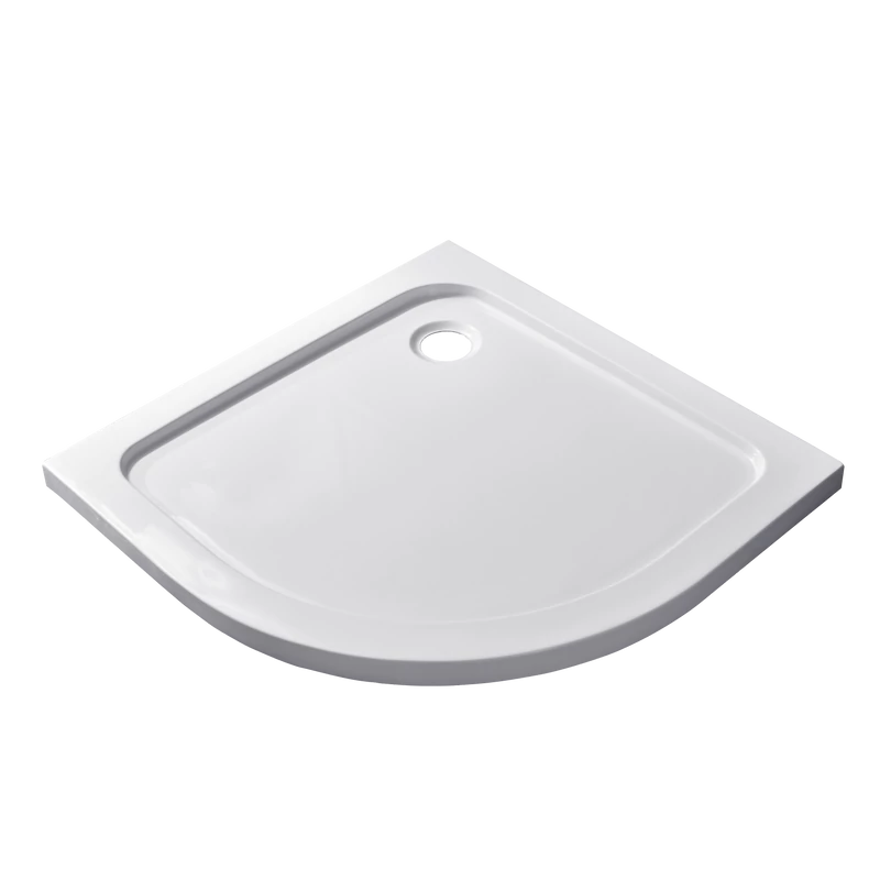Coria 80x80x5 cm tăviță de duș semicirculară, acrilică