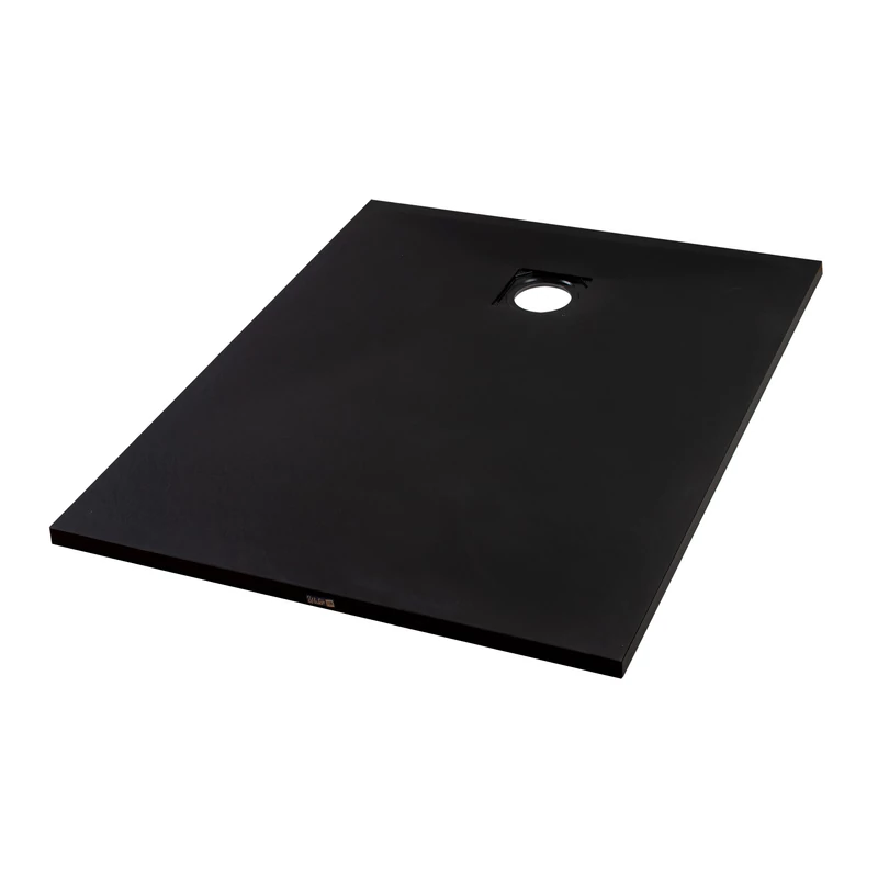 Cagliari || Black 80x100x2,6 cm tăviță de duș pătrată, SMC, cu sifon inclus