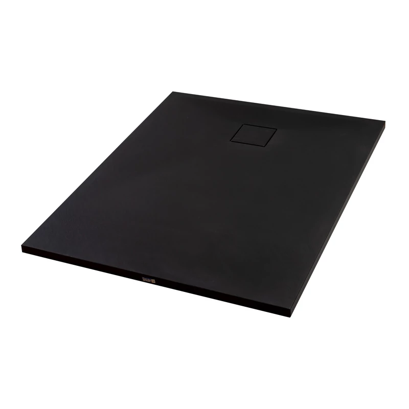 Cagliari || Black 80x100x2,6 cm tăviță de duș pătrată, SMC, cu sifon inclus