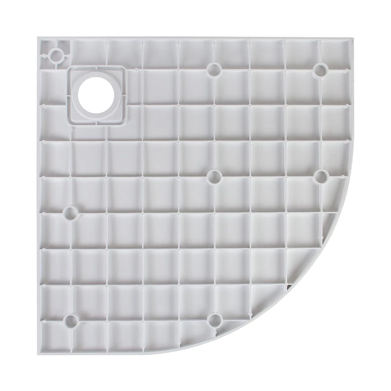 Cagliari || White 80x80x2,6 cm tăviță de duș semicirculară, SMC, cu sifon inclus
