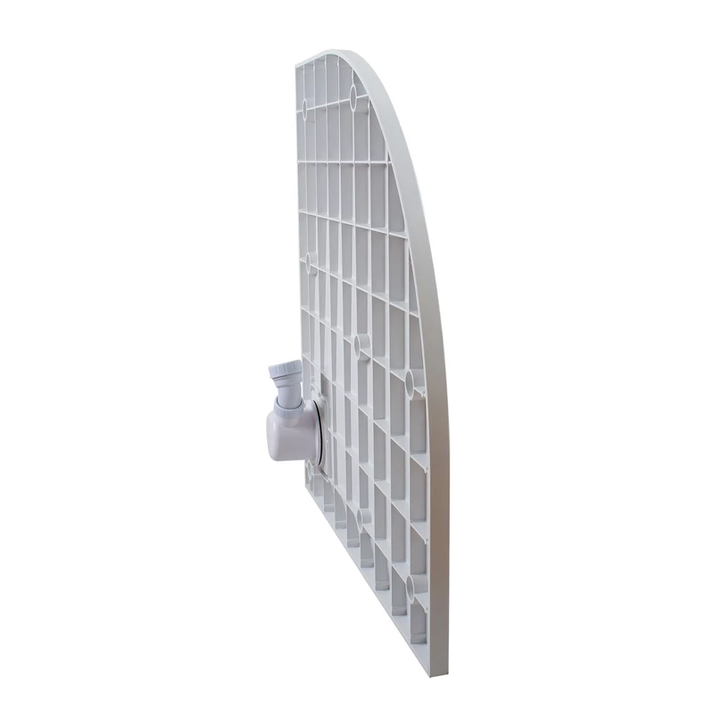 Cagliari || White 80x80x2,6 cm tăviță de duș semicirculară, SMC, cu sifon inclus