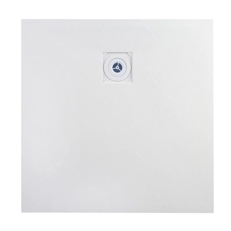 Cagliari || White 80x80x2,6 cm tăviță de duș pătrată, SMC, cu sifon inclus