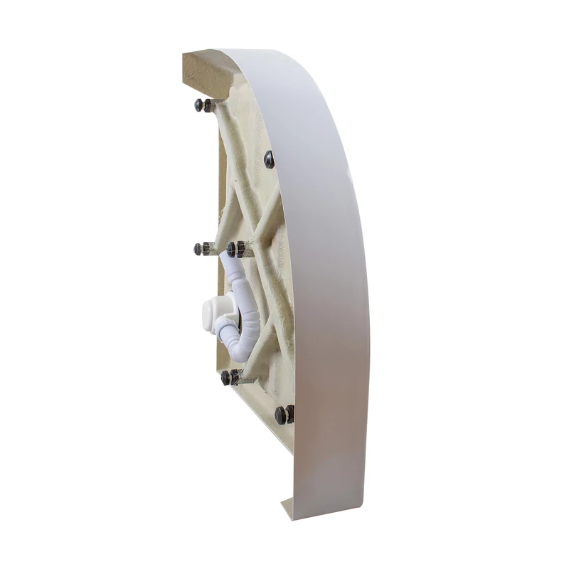 Almagro || 80x80x13,5 cm tăviță de duș semicirculară, acrilică, cu sifon inclus