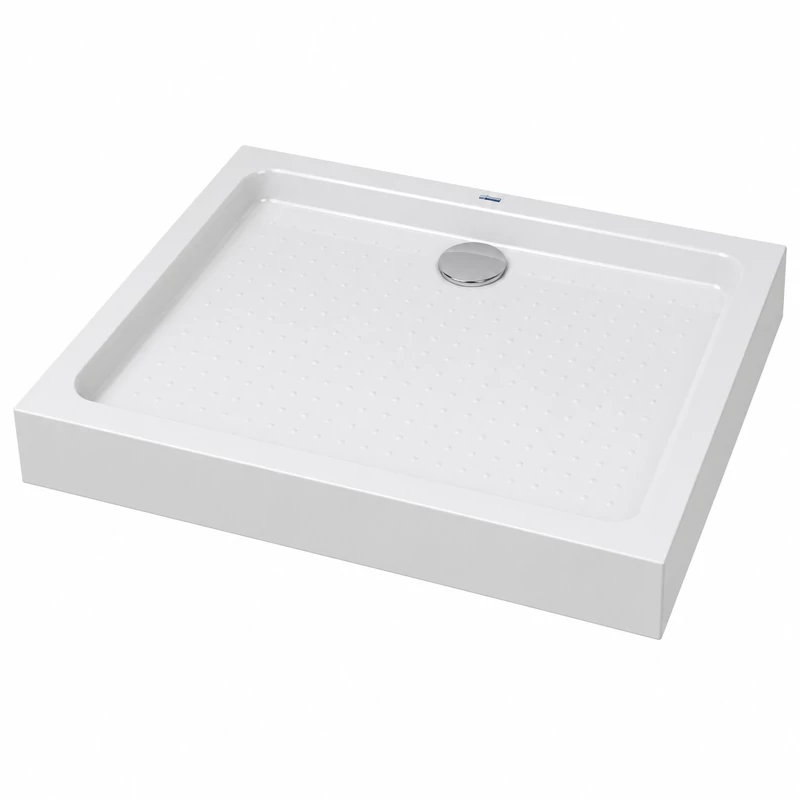 Almagro || 80x100x13,5 cm tăviță de duș pătrată, dreptunghiulară, acrilică, cu sifon inclus