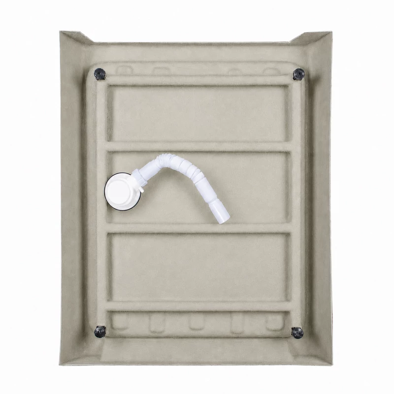 Almagro || 80x100x13,5 cm tăviță de duș pătrată, dreptunghiulară, acrilică, cu sifon inclus