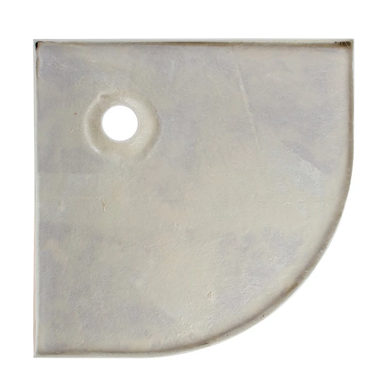 Coria 80x80x5 cm tăviță de duș semicirculară, acrilică, cu sifon inclus