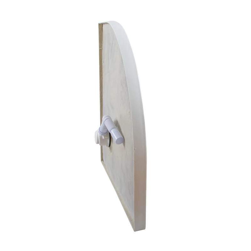 Coria 80x80x5 cm tăviță de duș semicirculară, acrilică, cu sifon inclus