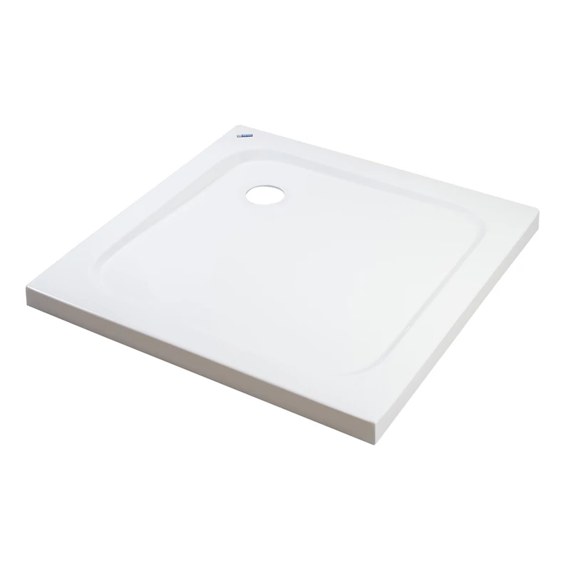 Coria 80x80x 5 cm tăviță de duș pătrată, acrilică, cu sifon inclus