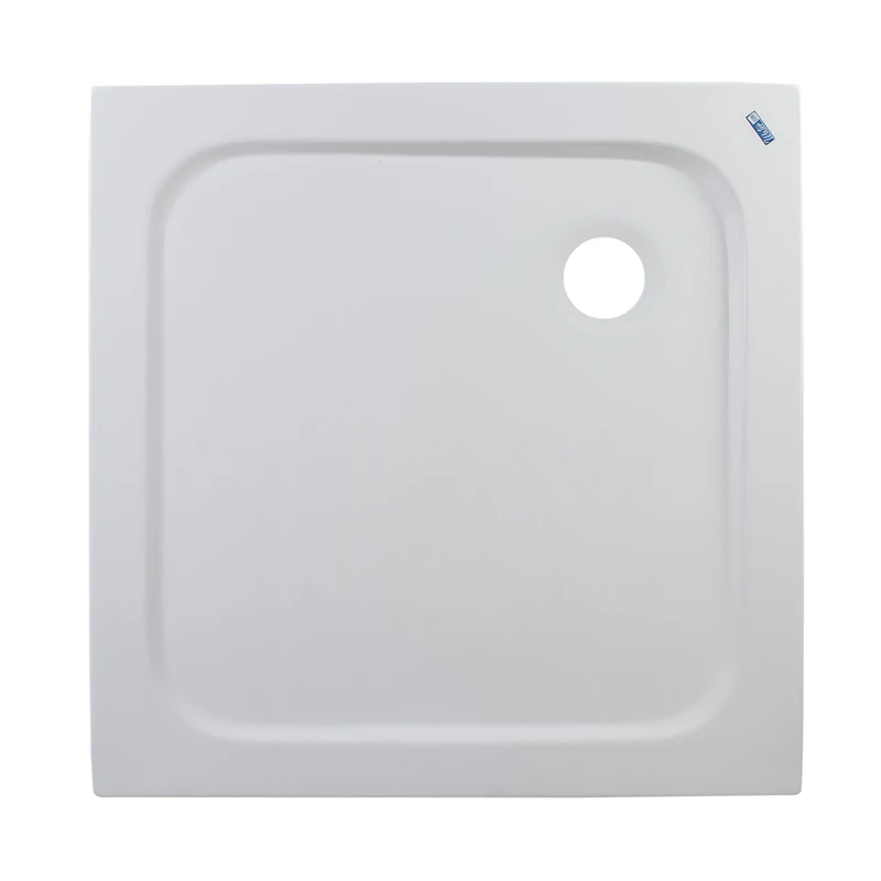 Coria 80x80x 5 cm tăviță de duș pătrată, acrilică, cu sifon inclus