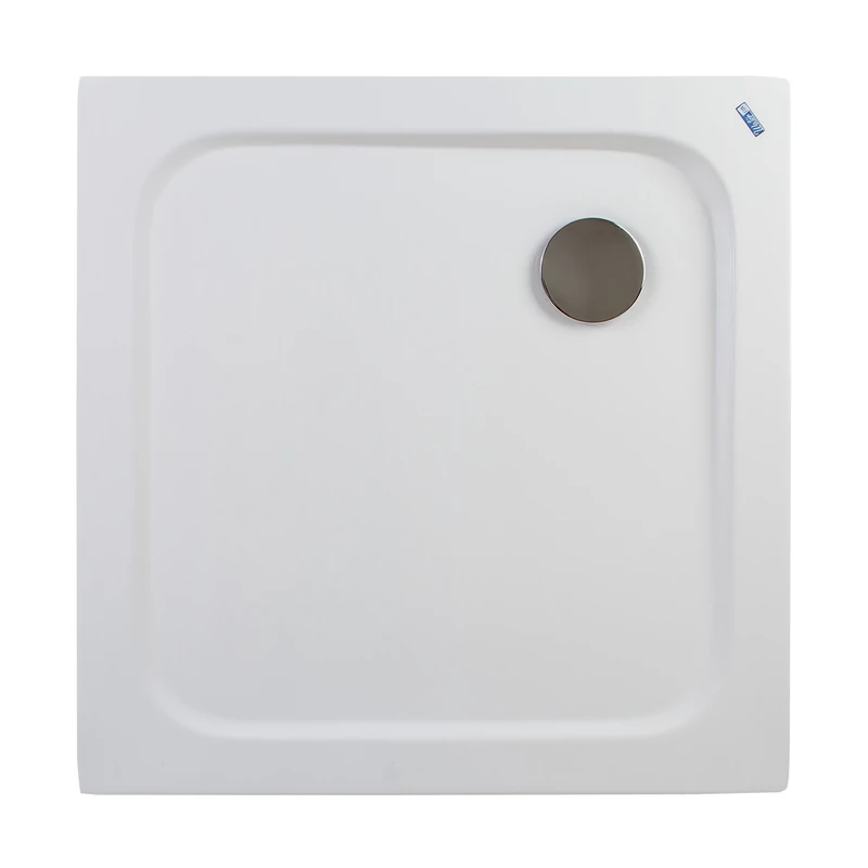 Coria 80x80x 5 cm tăviță de duș pătrată, acrilică, cu sifon inclus