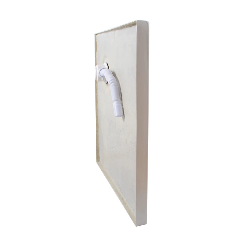 Coria || 80x80x 5 cm tăviță de duș pătrată, acrilică, cu sifon inclus