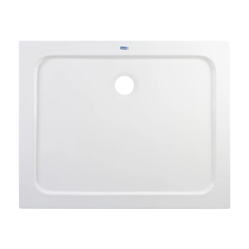 Coria || 80x100x5 cm tăviță de duș pătrată, dreptunghiulară, acrilică, cu sifon inclus