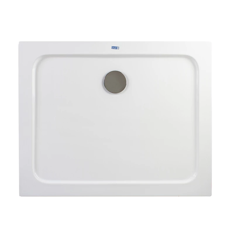 Coria || 80x100x5 cm tăviță de duș pătrată, dreptunghiulară, acrilică, cu sifon inclus