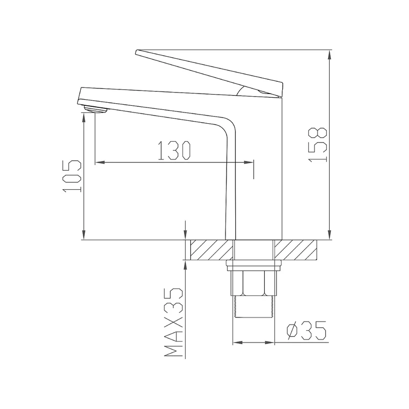 Singapore || Gun Grey Baterie pentru lavoar