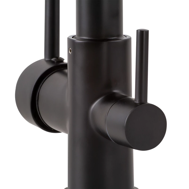 Portland || Black Baterie de bucătărie cu 3 căi pentru sistem de filtrare a apei