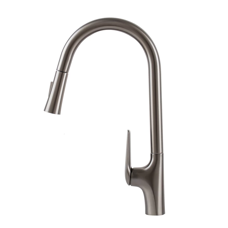 Ibiza || Gun Grey Baterie de bucătărie cu duș extractibil
