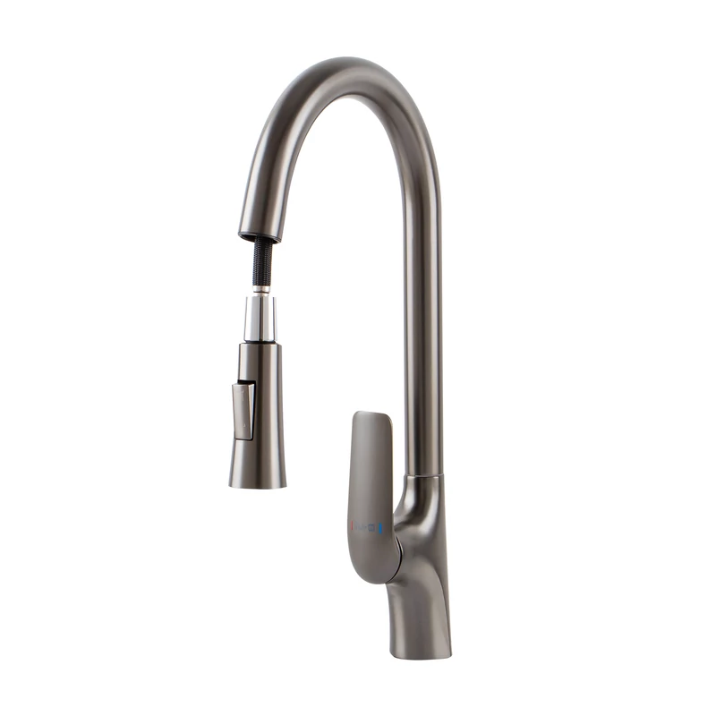 Ibiza || Gun Grey Baterie de bucătărie cu duș extractibil