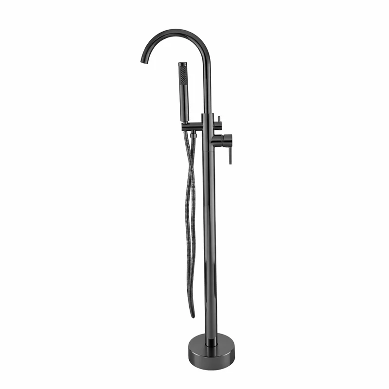 Korfu || Gun Grey Baterie freestanding pentru cadă