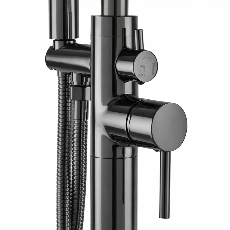 Korfu || Gun Grey Baterie freestanding pentru cadă