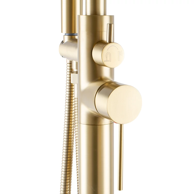 Korfu || Rose Gold Baterie freestanding pentru cadă