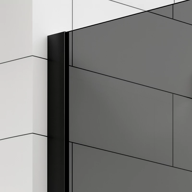 Walk-in Black Perete de duș, cu sticlă fumurie 80, 200cm, 8mm