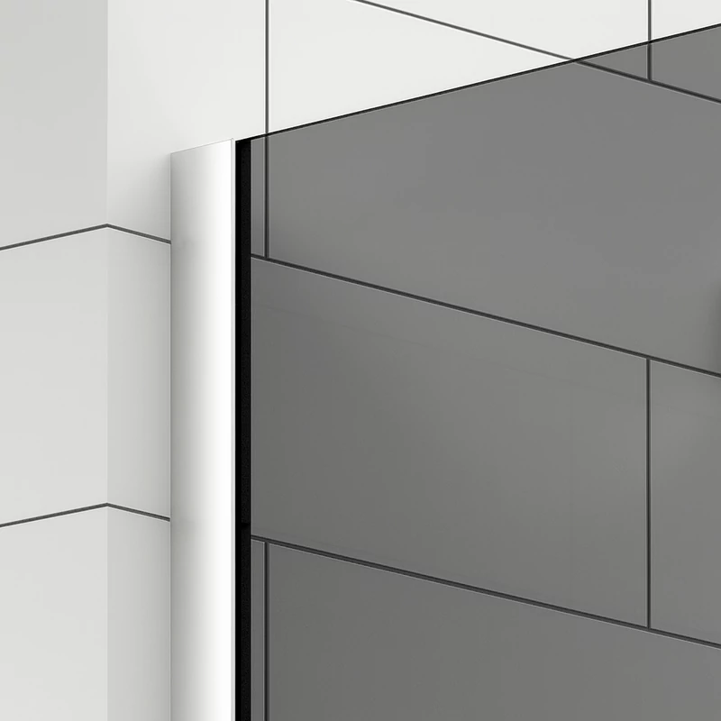Walk-in || Chrome Perete de duș, cu sticlă fumurie 90, 200cm, 8mm