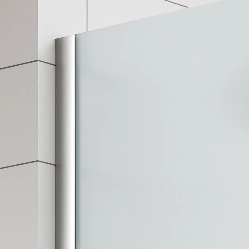 Walk-in || Chrome Perete de duș, gravat cu acid, cu sticlă mată 50, 200cm, 8mm
